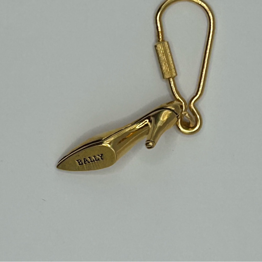 Bally Gold Keychain Set with Red Accents - Picture 4 of 12